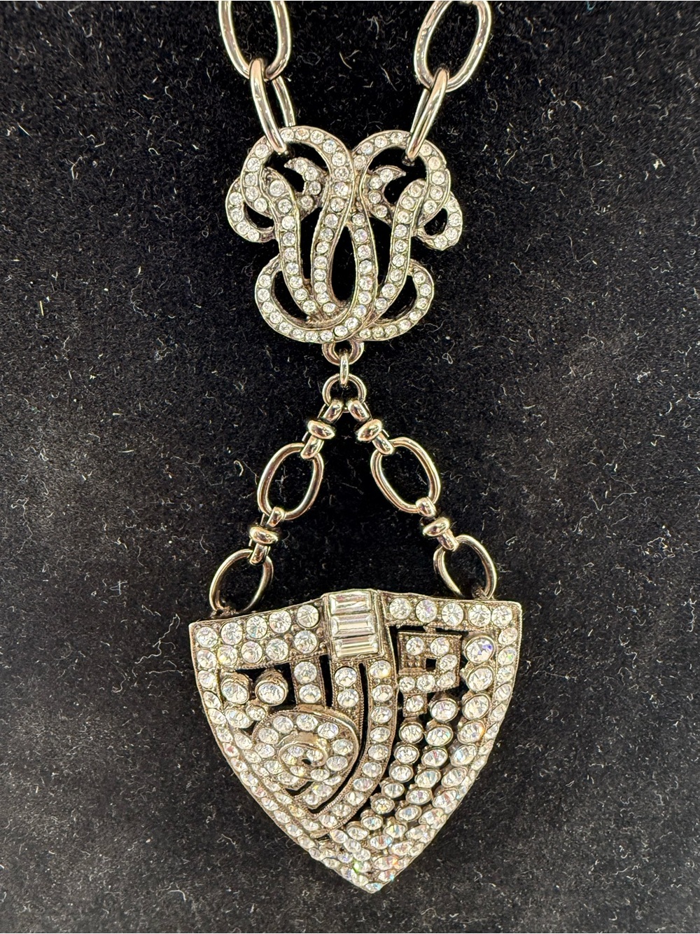 Robin Steele Rhodium tone chain link necklace